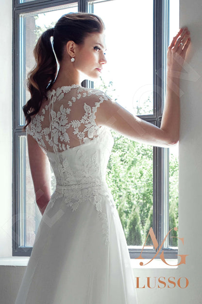 Danela Lace up back A-line Sleeveless Wedding Dress 3