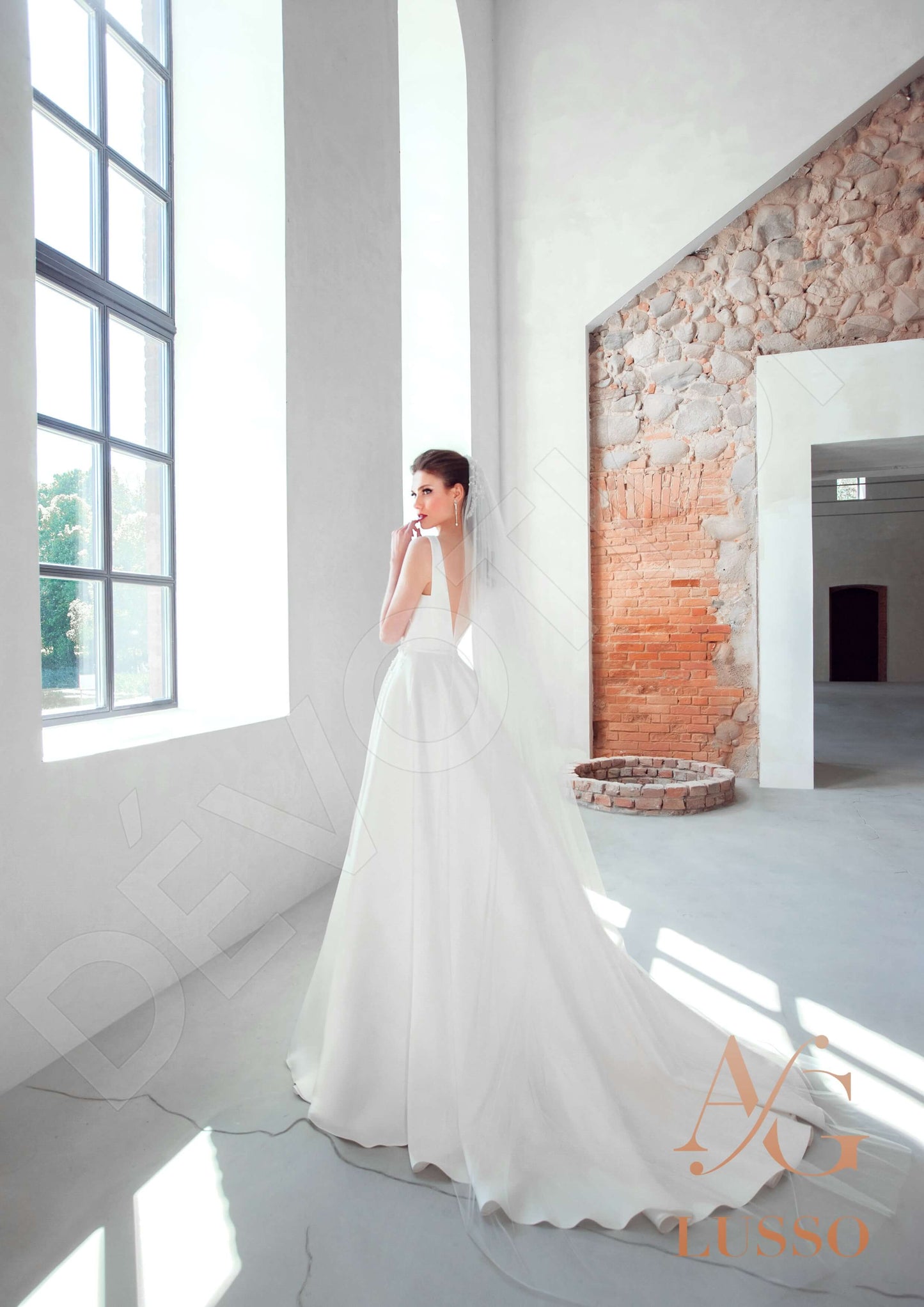 Hedonia Open back A-line Sleeveless Wedding Dress 3