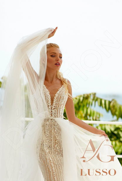 Sheila Open back A-line Sleeveless Wedding Dress 7