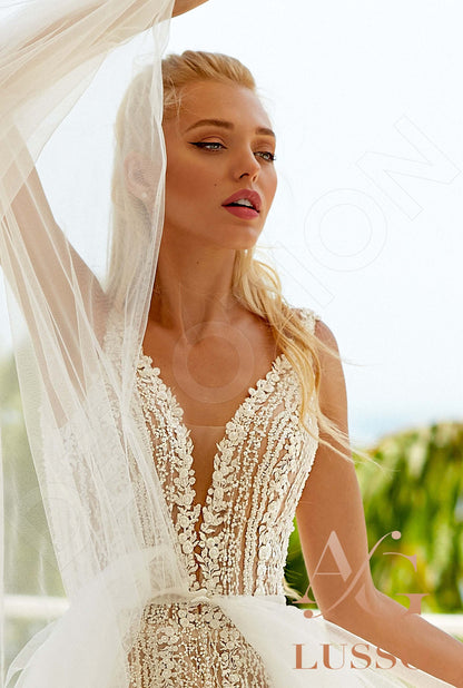 Sheila Open back A-line Sleeveless Wedding Dress 11