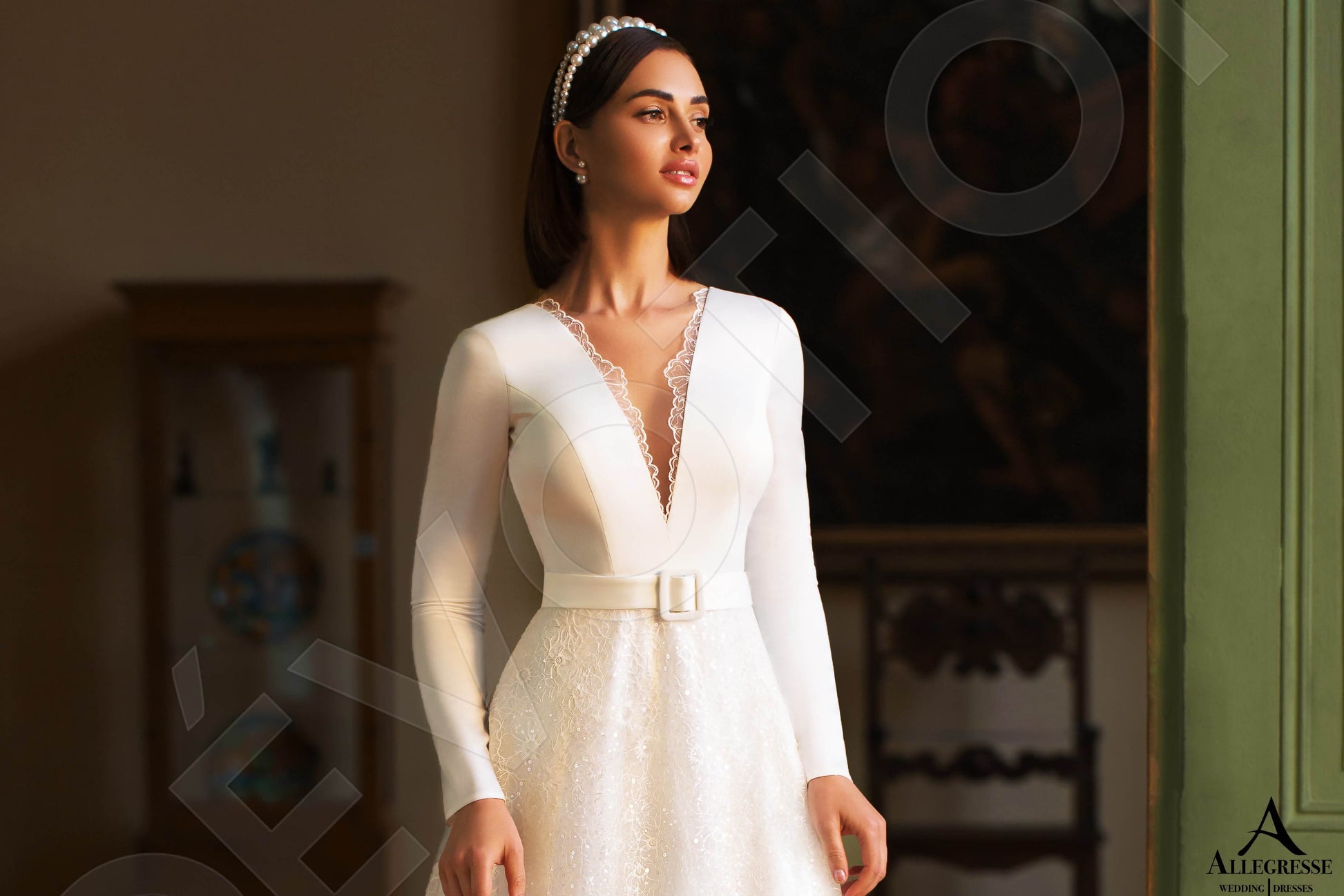 Osina Princess/Ball Gown Illusion Milk Nude Wedding dress
