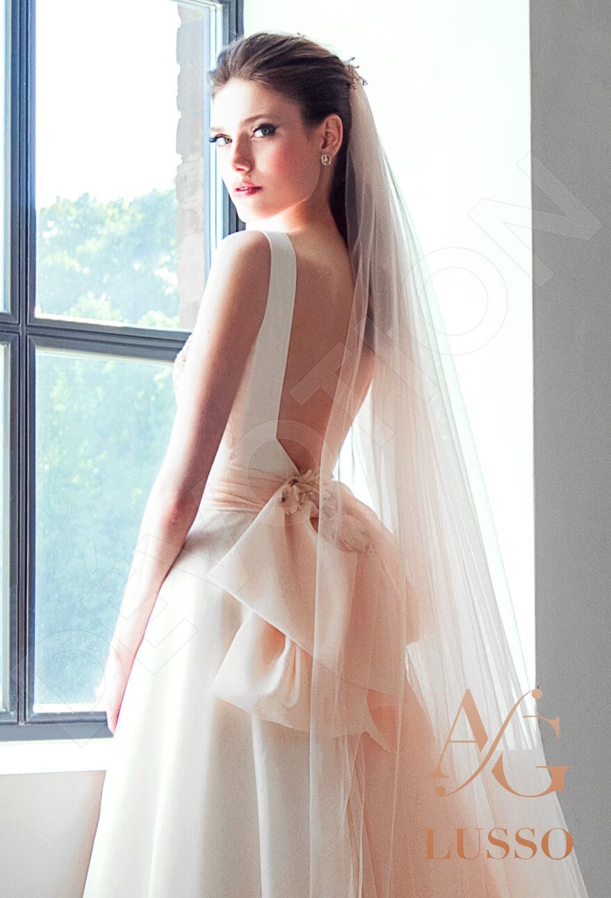 Hailey Open back A-line Sleeveless Wedding Dress 3