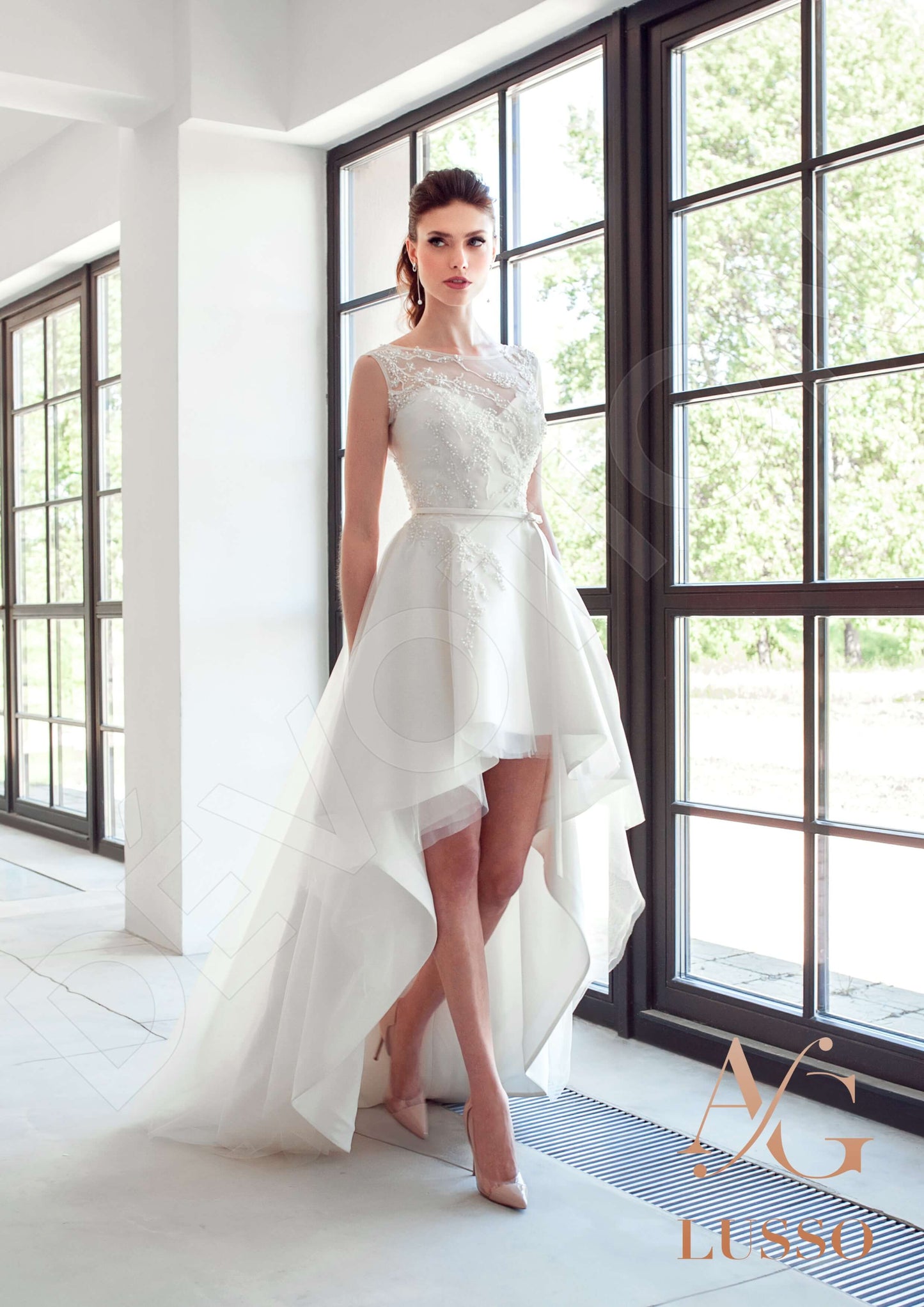 Elen Open back A-line Sleeveless Wedding Dress 7