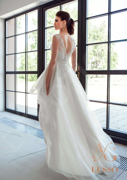 Elen Open back A-line Sleeveless Wedding Dress Back