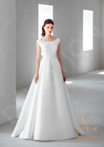 Hellis Open back A-line Sleeveless Wedding Dress 2
