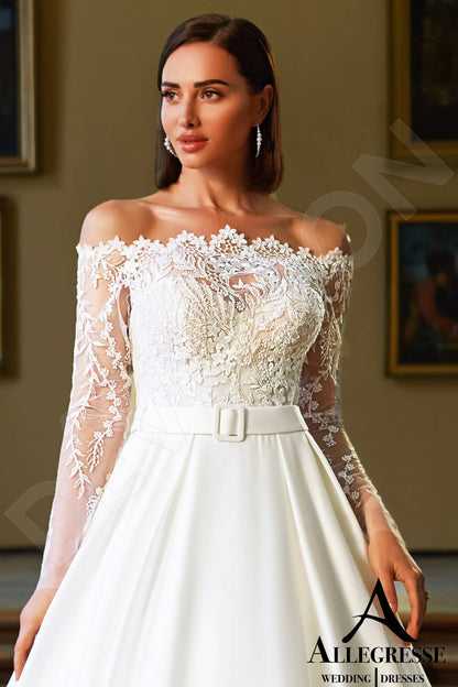 Melina Open back Princess/Ball Gown Long sleeve Wedding Dress 5