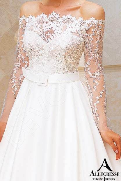Melina Open back Princess/Ball Gown Long sleeve Wedding Dress 7