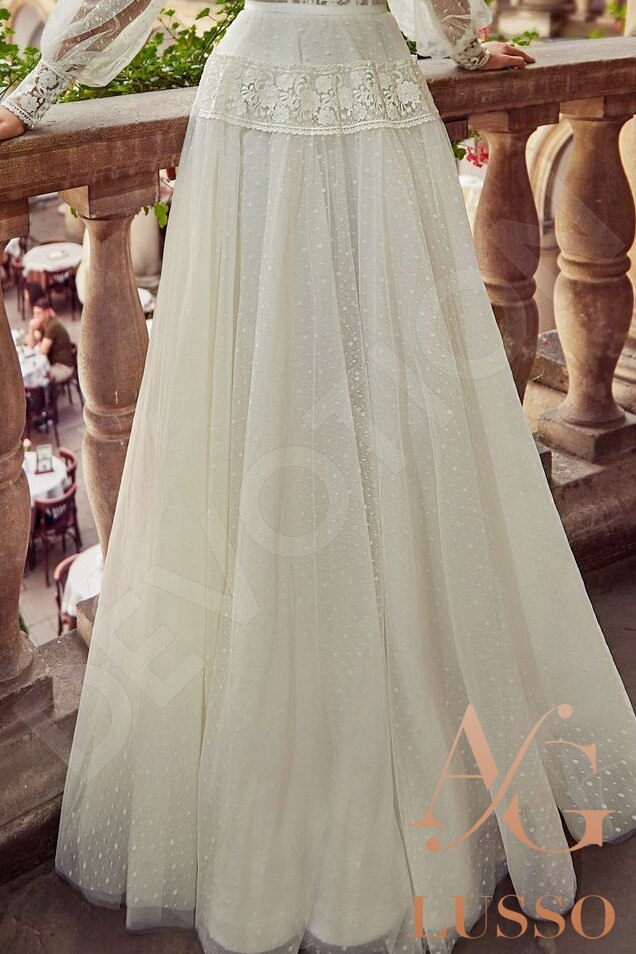 Alsena Full back A-line Long sleeve Wedding Dress 6