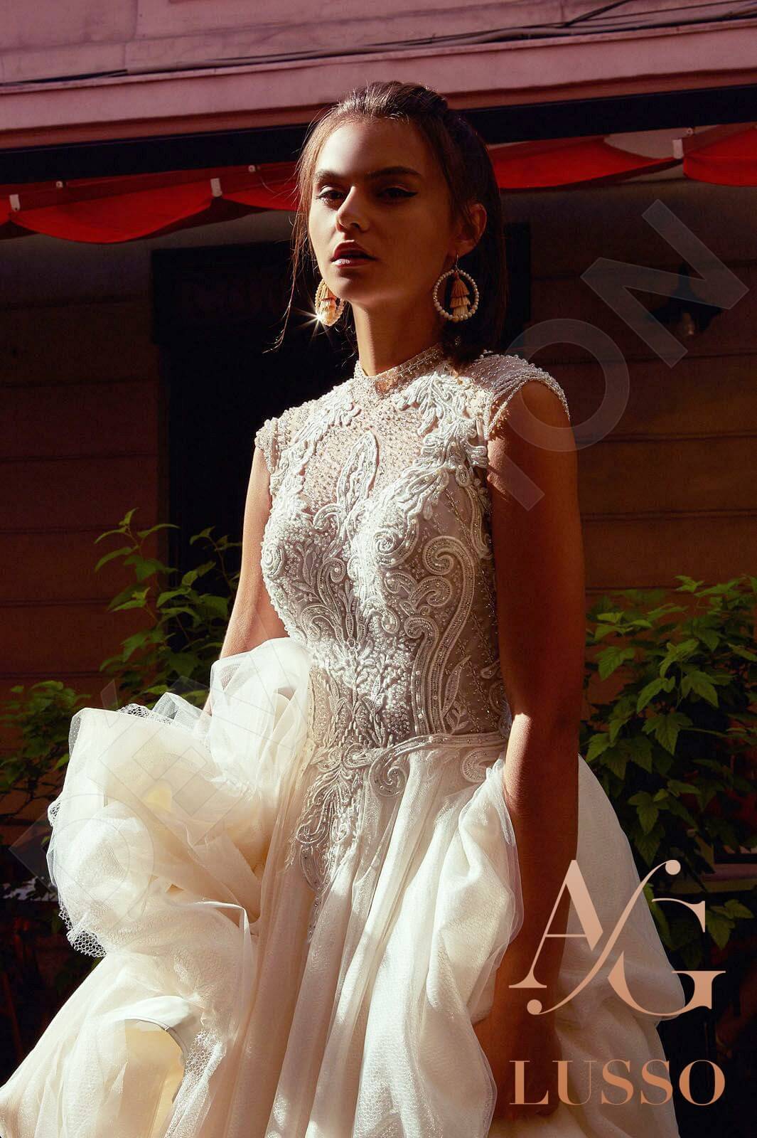 Florentina Open back A-line Sleeveless Wedding Dress 4