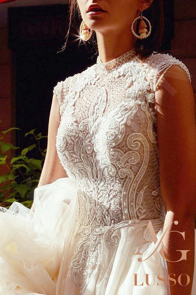Florentina Open back A-line Sleeveless Wedding Dress 5