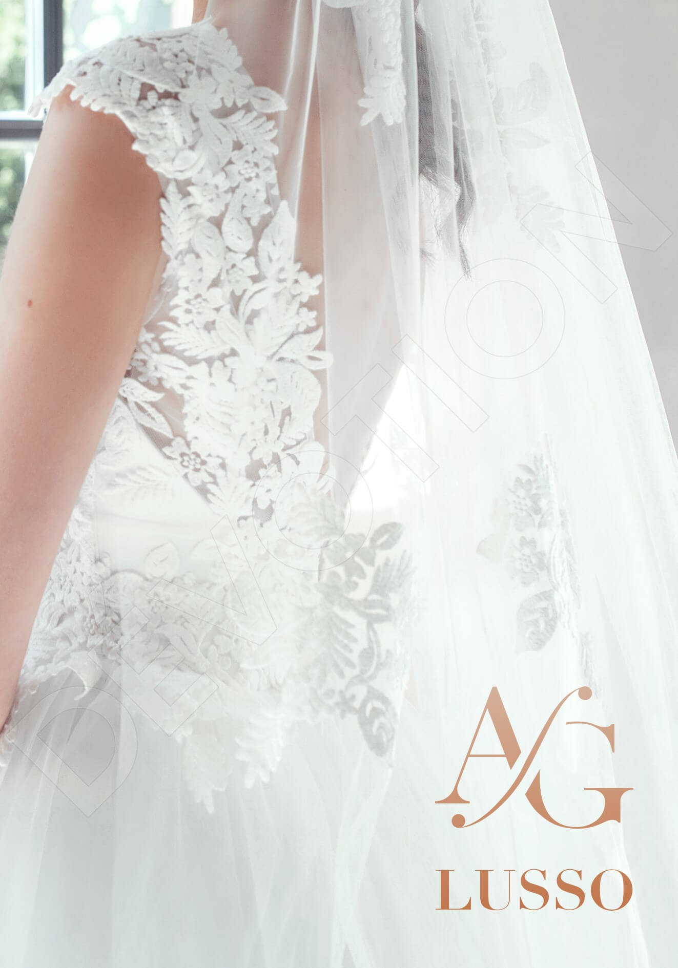 Orelis Princess/Ball Gown Illusion Lightivory Wedding dress
