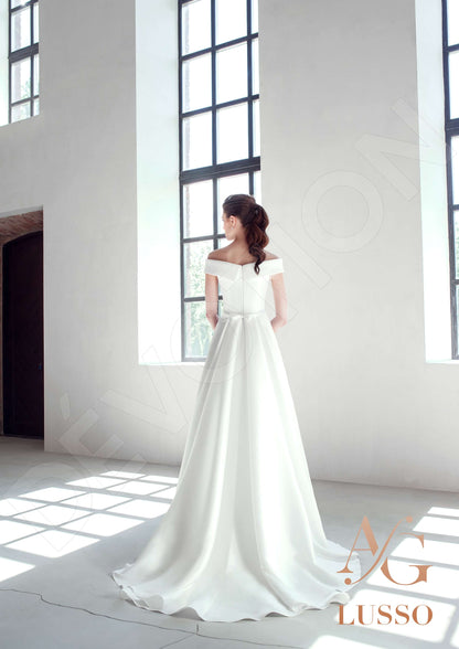 Polini Full back A-line Sleeveless Wedding Dress Back