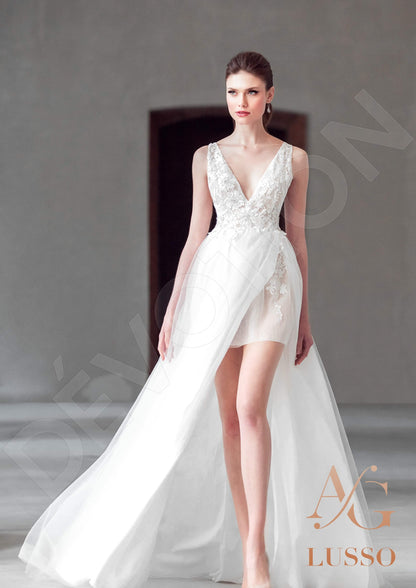 Selenia Open back A-line Sleeveless Wedding Dress 2