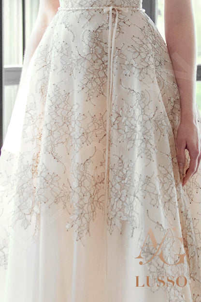 Stormia luxury Open back A-line Sleeveless Wedding Dress 5