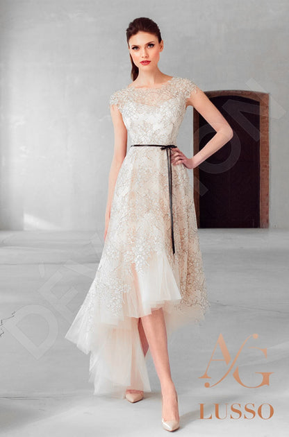 Cillie Open back A-line Sleeveless Wedding Dress Front
