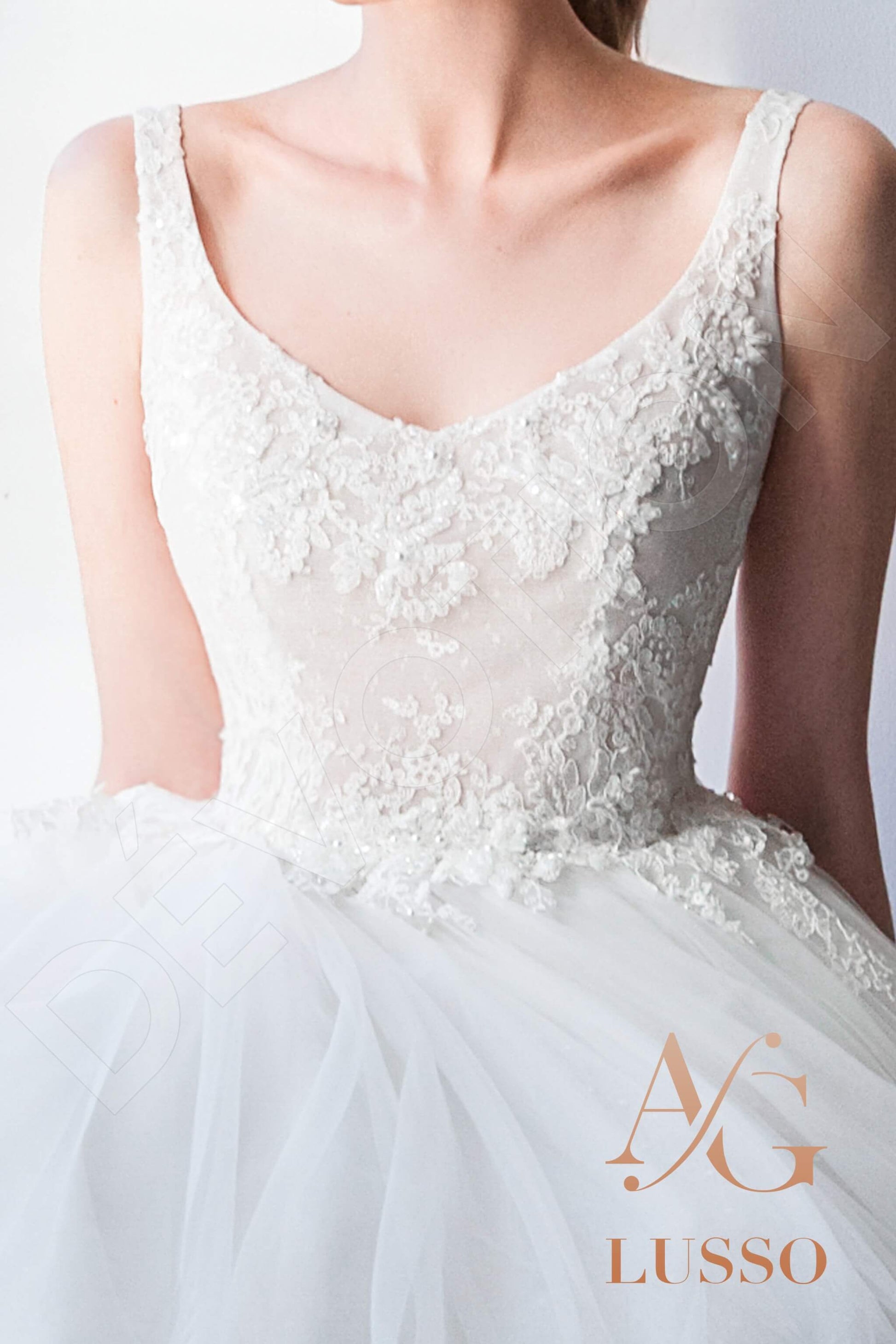 Soula Princess/Ball Gown V-neck Mediumivory Wedding dress