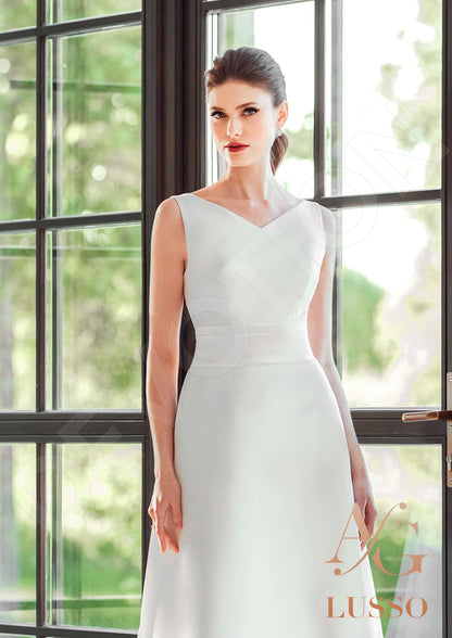 Dinisia Open back A-line Sleeveless Wedding Dress 2