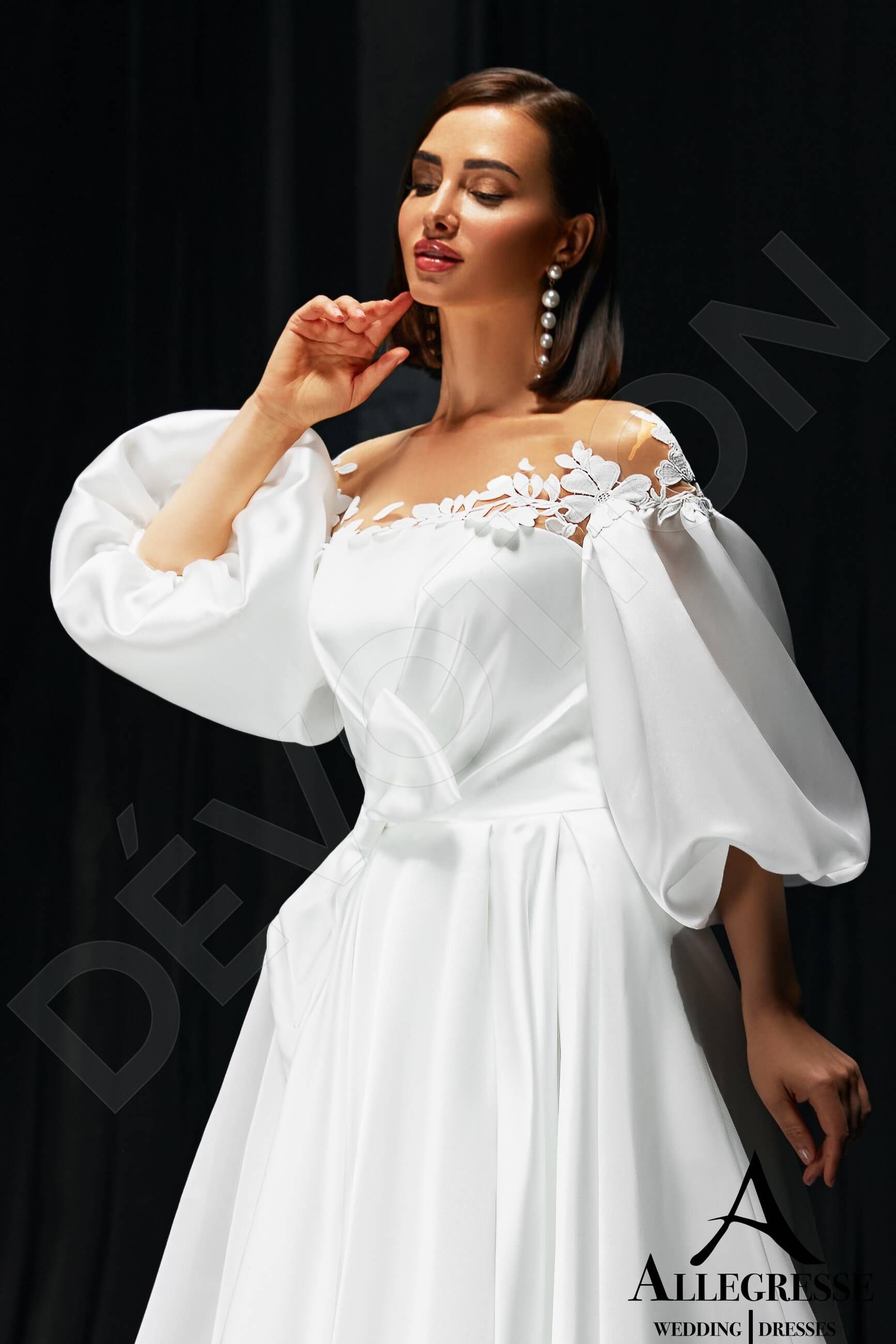 Marlenika A-line Sweetheart Milk Nude Wedding dress
