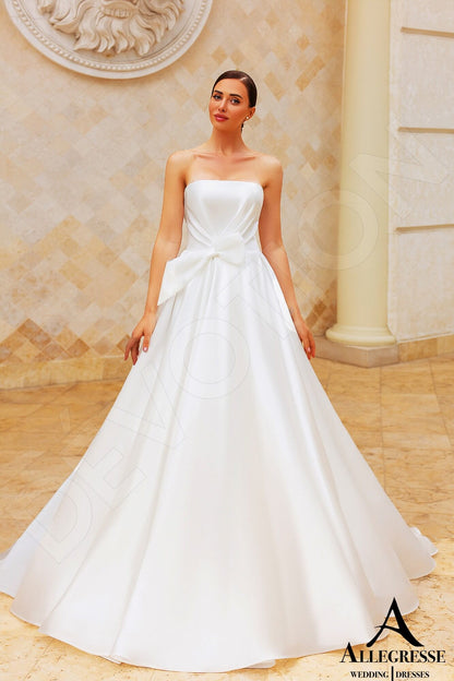 Marlenika Open back A-line 3/4 sleeve Wedding Dress 6