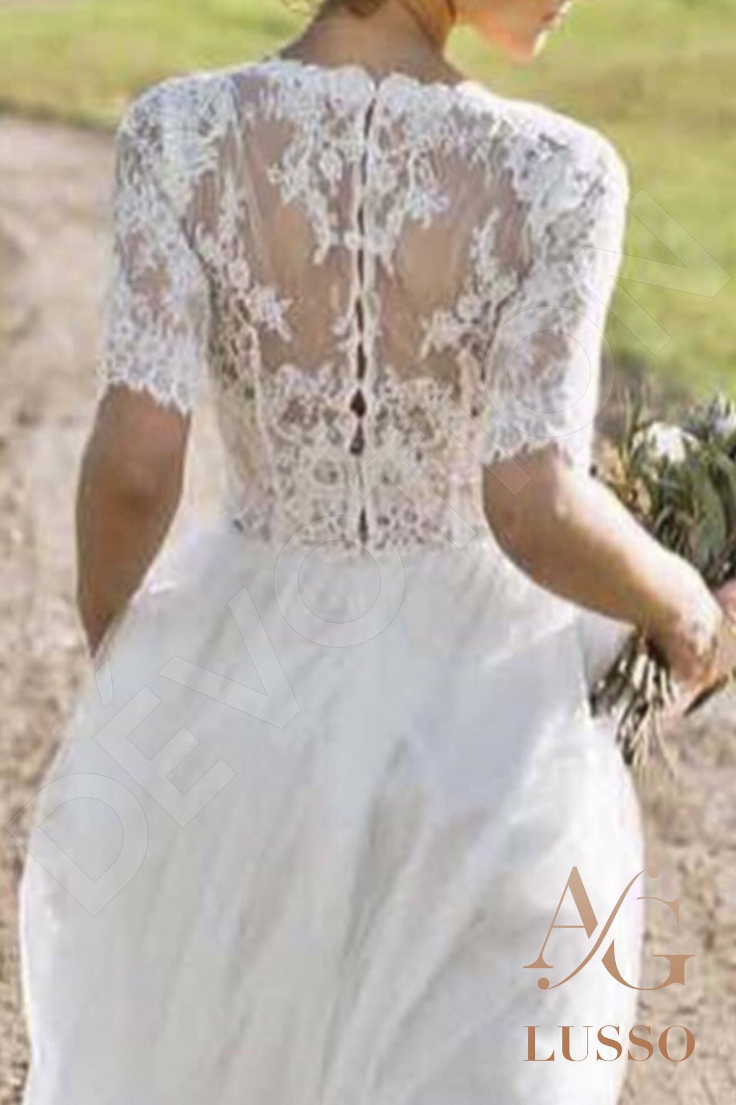 Minala Open back A-line Strapless Wedding Dress 6