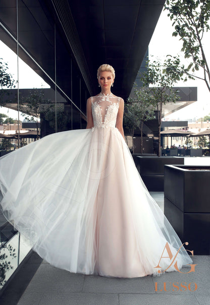 Lamille Open back A-line Sleeveless Wedding Dress 2
