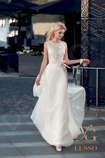 Lermissa Open back A-line Sleeveless Wedding Dress Back