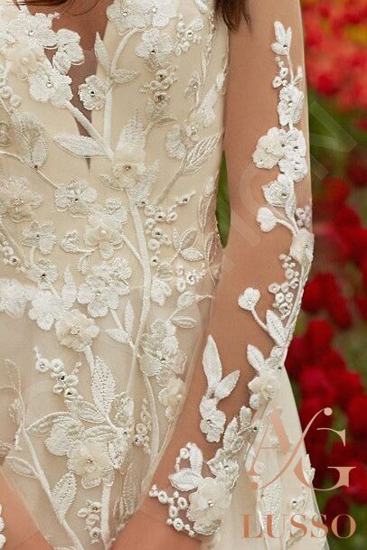 Lavinia Open back A-line Long sleeve Wedding Dress 6