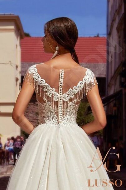 Orsala Full back A-line Sleeveless Wedding Dress 4