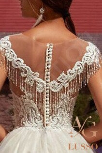 Orsala Full back A-line Sleeveless Wedding Dress 6