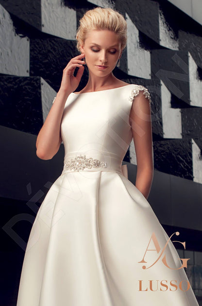Shelina Open back Princess/Ball Gown Short/ Cap sleeve Wedding Dress 2