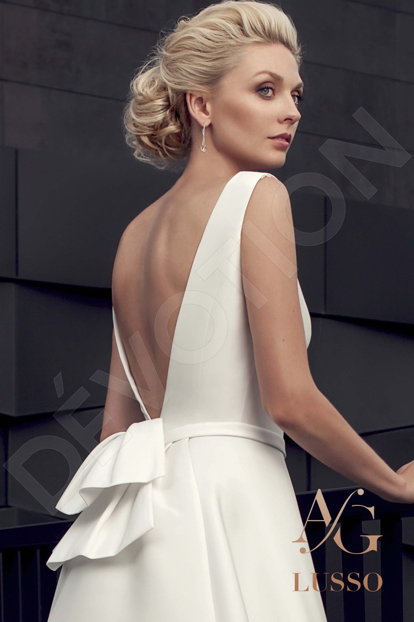 Joseanna Open back A-line Sleeveless Wedding Dress 3