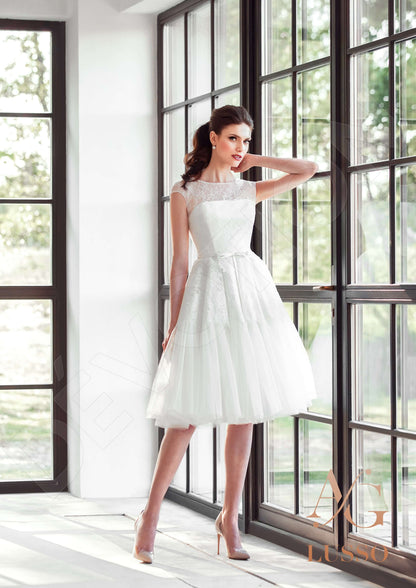 Ninelle Lace up back A-line Sleeveless Wedding Dress Back