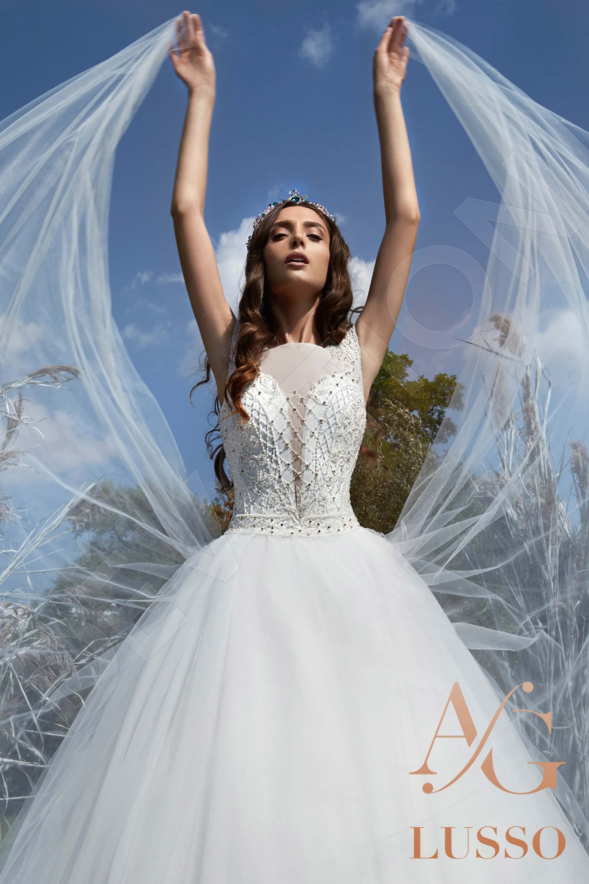 Sagel Princess/Ball Gown Boat/Bateau White Wedding dress