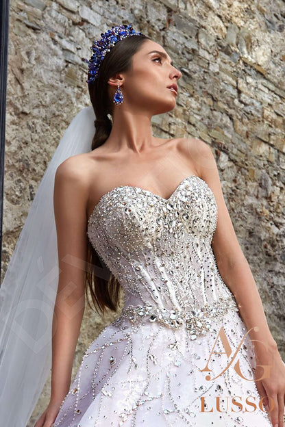 Sakinia Strapless Princess/Ball Gown Open back Wedding Dress 4