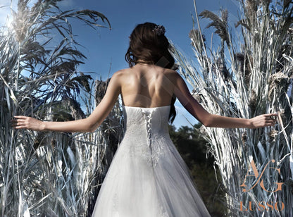 Judith Strapless A-line Open back Wedding Dress 7