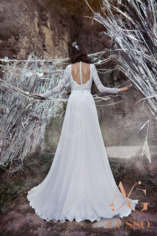 Dionia A-line V-neck White Wedding dress