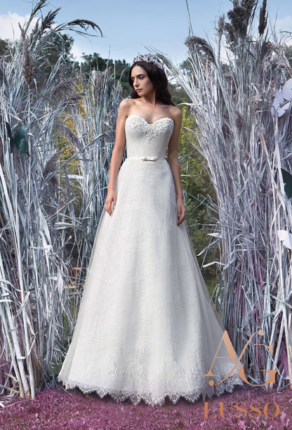 Guinevere Strapless A-line Open back Wedding Dress 7