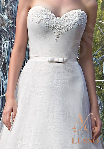 Guinevere Strapless A-line Open back Wedding Dress 6