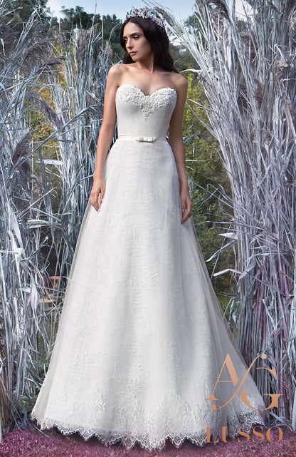 Guinevere Strapless A-line Open back Wedding Dress 3