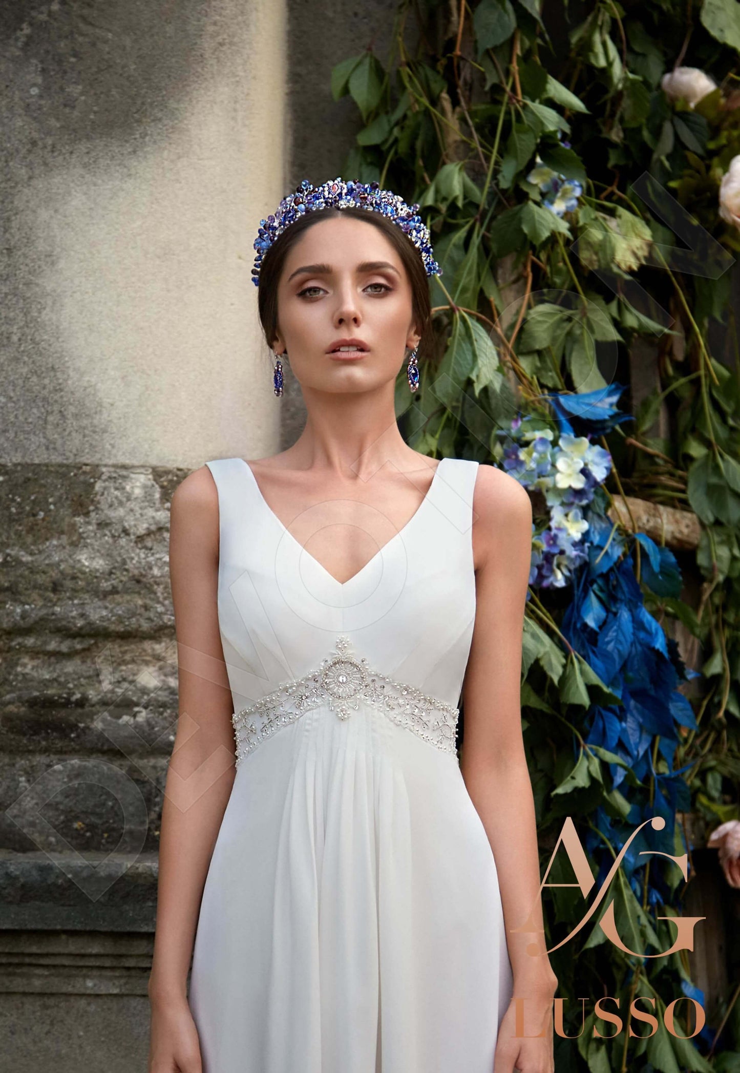 Lilandra Sleeveless A-line Open back Wedding Dress 2