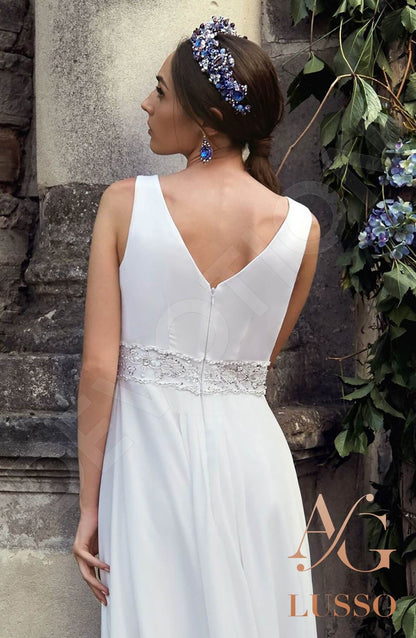 Lilandra Sleeveless A-line Open back Wedding Dress 3