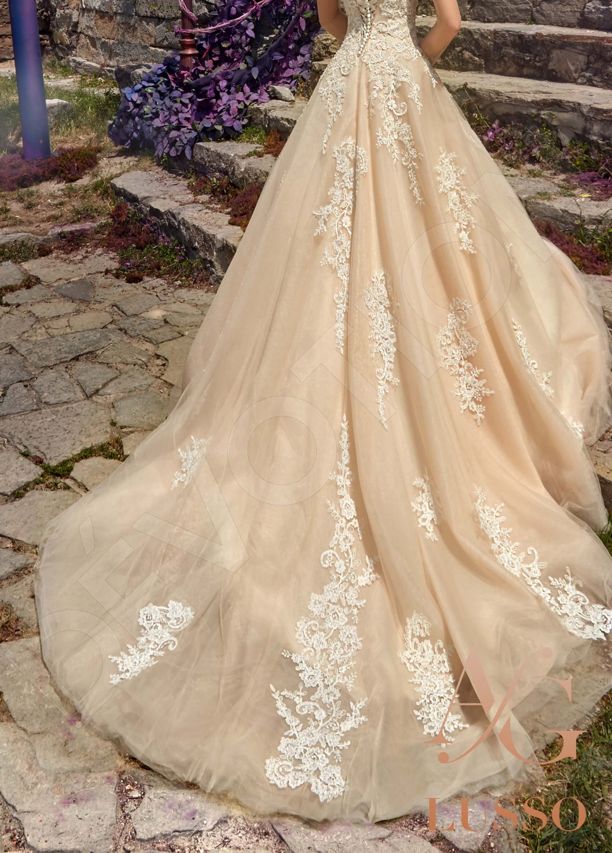 Libella Princess/Ball Gown Illusion Nude Milk Wedding dress