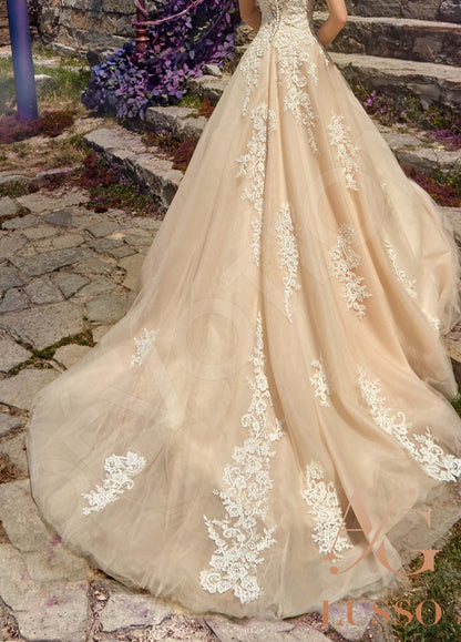 Libella Princess/Ball Gown Illusion back Long sleeve Wedding Dress 5