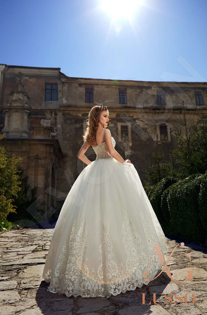 Jeralda Open back Princess/Ball Gown Strapless Wedding Dress Back