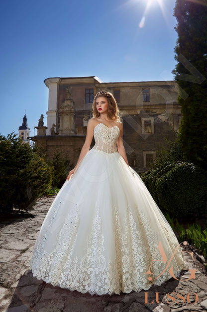 Jeralda Open back Princess/Ball Gown Strapless Wedding Dress 8