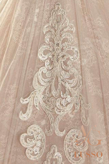 Feria Open back Princess/Ball Gown Short/ Cap sleeve Wedding Dress 6