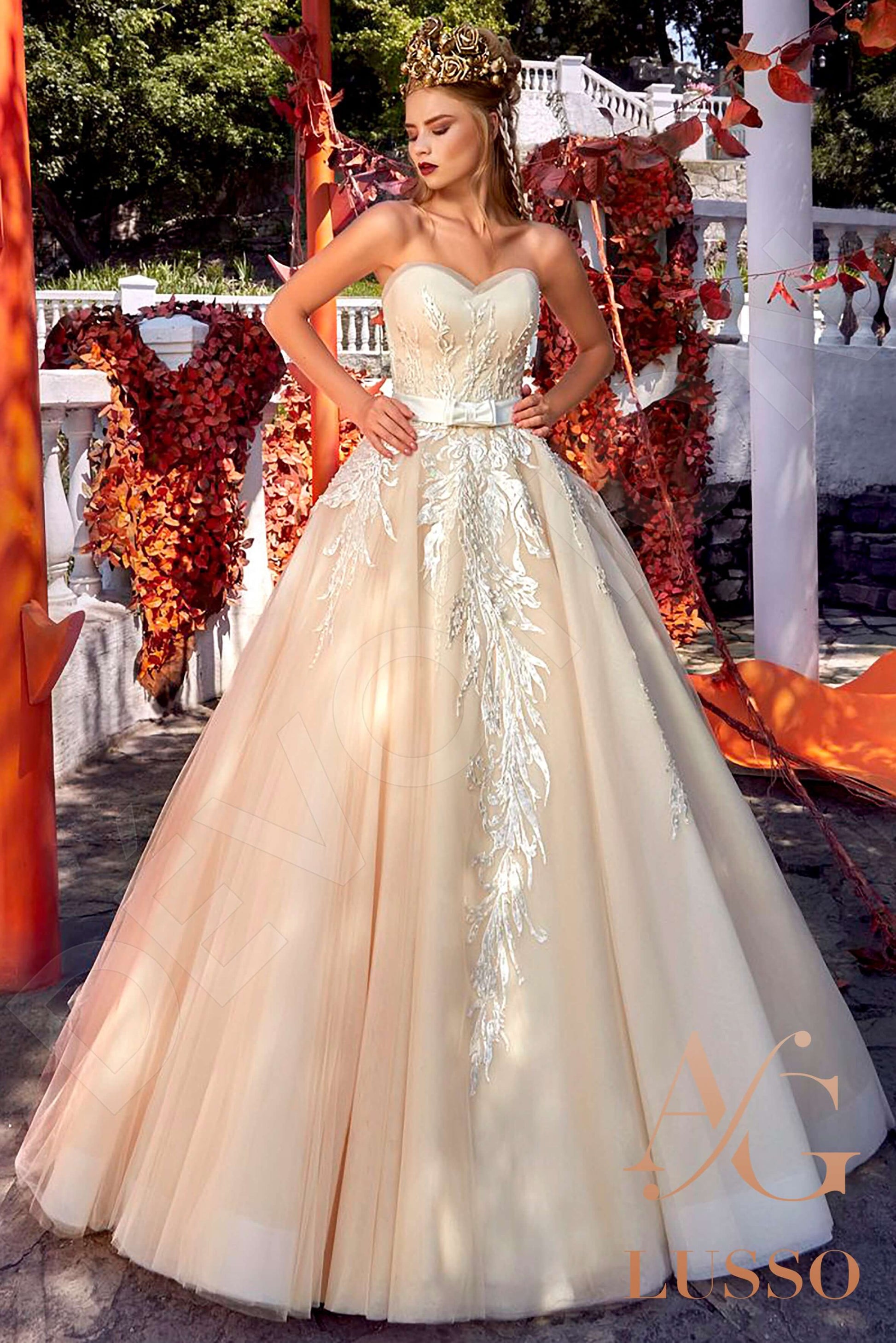 Marge Princess/Ball Gown Sweetheart Champagne Wedding dress