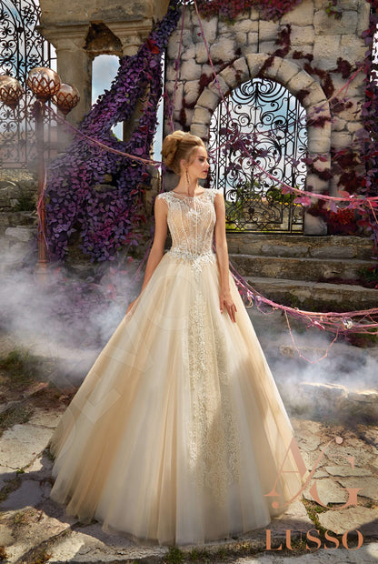 Arna Full back Princess/Ball Gown Short/ Cap sleeve Wedding Dress 7