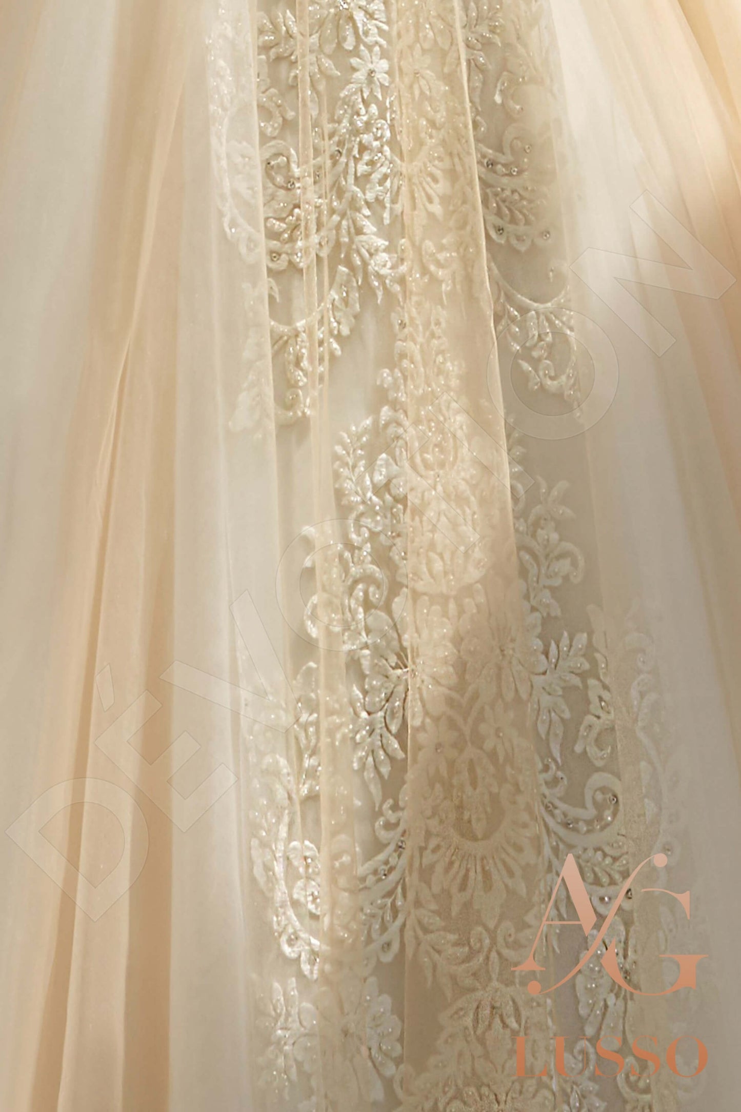 Arna Full back Princess/Ball Gown Short/ Cap sleeve Wedding Dress 6