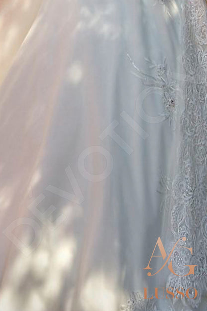 Darla Illusion back A-line Sleeveless Wedding Dress 6